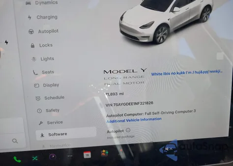 2022 Tesla Model Y Long Range Dual Motor All-Wheel Drive из США, поврежденный, VIN 7SAYGDEE1NF321826